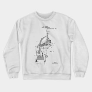 Bristle Bunching tool Vintage Patent Hand Drawing Funny Novelty Crewneck Sweatshirt